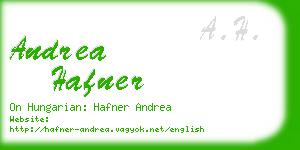 andrea hafner business card